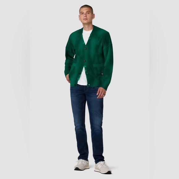 Mens Hudson Blake Slim Straight Premium Italian Fabric Size 38 Dark Wash - Picture 5 of 6